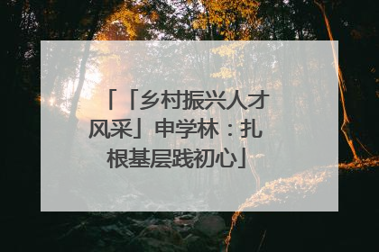「乡村振兴人才风采」申学林：扎根基层践初心