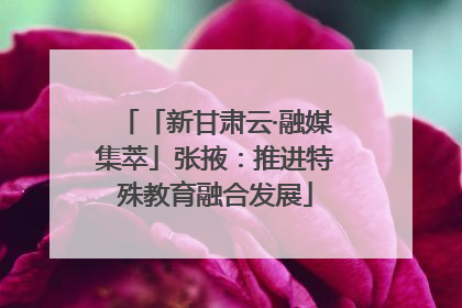 「新甘肃云·融媒集萃」张掖：推进特殊教育融合发展