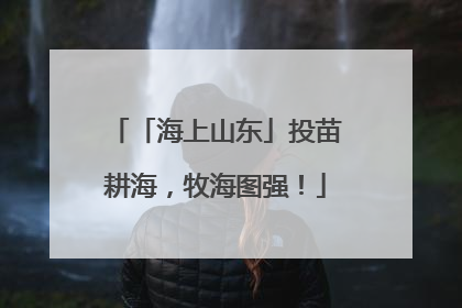 「海上山东」投苗耕海，牧海图强！