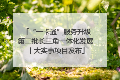 “一卡通”服务升级 第二批长三角一体化发展十大实事项目发布