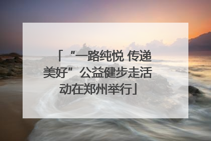 “一路纯悦 传递美好”公益健步走活动在郑州举行