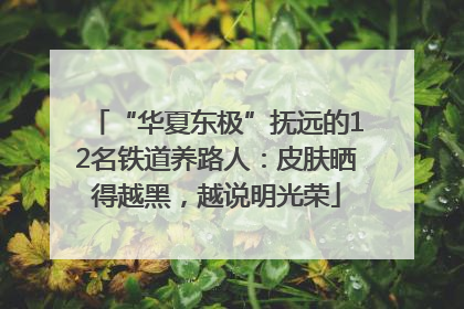 “华夏东极”抚远的12名铁道养路人：皮肤晒得越黑，越说明光荣