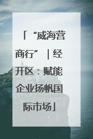 “威海营商行”｜经开区：赋能企业扬帆国际市场