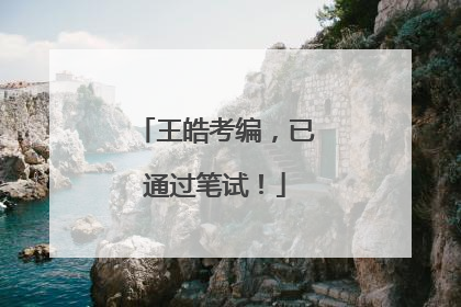 王皓考编，已通过笔试！