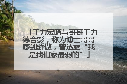 王力宏晒与哥哥王力德合影，称为博士哥哥感到骄傲，曾透露“我是我们家最弱的”
