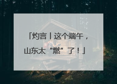 灼言丨这个端午，山东太“燃”了！