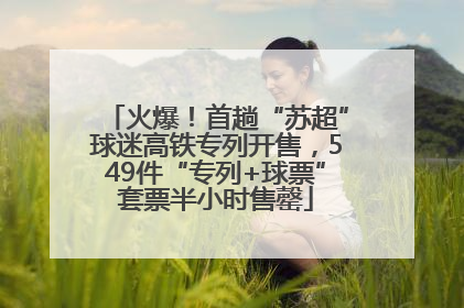 火爆！首趟“苏超”球迷高铁专列开售，549件“专列+球票”套票半小时售罄