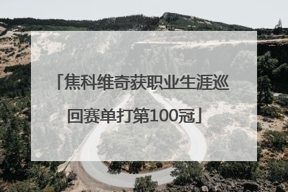 焦科维奇获职业生涯巡回赛单打第100冠