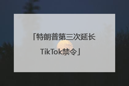 特朗普第三次延长TikTok禁令