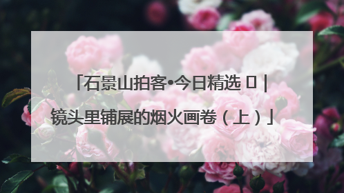 石景山拍客•今日精选 ㉓｜镜头里铺展的烟火画卷（上）
