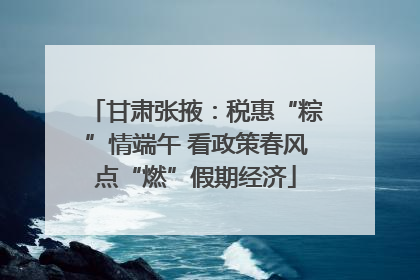 甘肃张掖：税惠“粽”情端午 看政策春风点“燃”假期经济