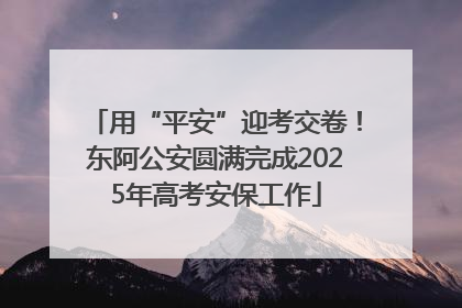 用“平安”迎考交卷！东阿公安圆满完成2025年高考安保工作