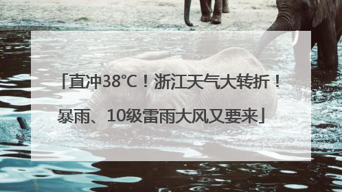 直冲38℃！浙江天气大转折！暴雨、10级雷雨大风又要来