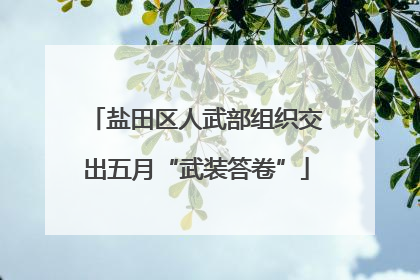 盐田区人武部组织交出五月“武装答卷”