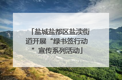 盐城盐都区盐渎街道开展“绿书签行动”宣传系列活动
