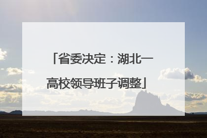 省委决定：湖北一高校领导班子调整