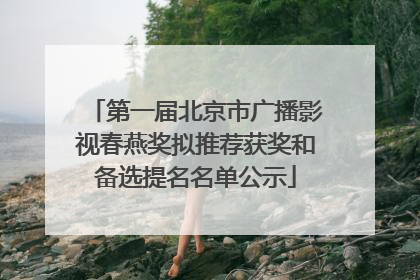 第一届北京市广播影视春燕奖拟推荐获奖和备选提名名单公示