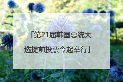 第21届韩国总统大选提前投票今起举行