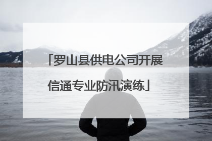 罗山县供电公司开展信通专业防汛演练