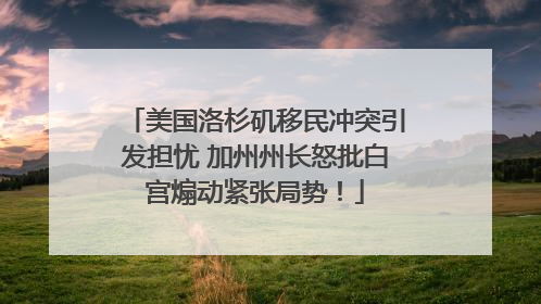 美国洛杉矶移民冲突引发担忧 加州州长怒批白宫煽动紧张局势！
