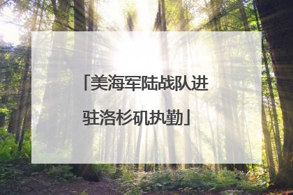 美海军陆战队进驻洛杉矶执勤