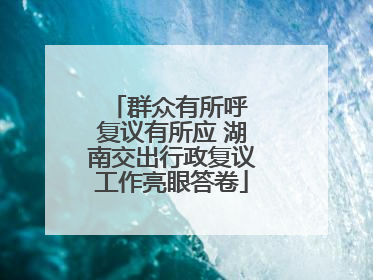 群众有所呼 复议有所应 湖南交出行政复议工作亮眼答卷