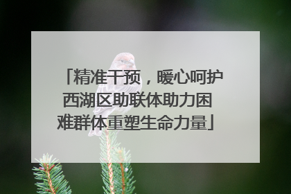 精准干预，暖心呵护 西湖区助联体助力困难群体重塑生命力量