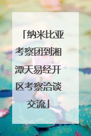 纳米比亚考察团到湘潭天易经开区考察洽谈交流