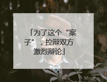 为了这个“案子”，控辩双方激烈辩论