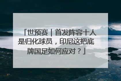 世预赛｜首发阵容十人是归化球员，印尼这把底牌国足如何应对？