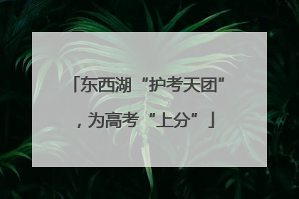 东西湖“护考天团”，为高考“上分”