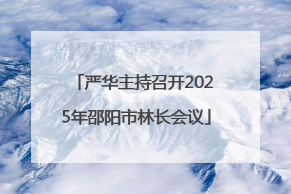 严华主持召开2025年邵阳市林长会议