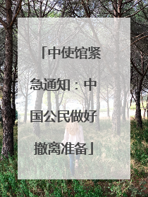 中使馆紧急通知：中国公民做好撤离准备