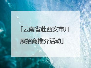 云南省赴西安市开展招商推介活动