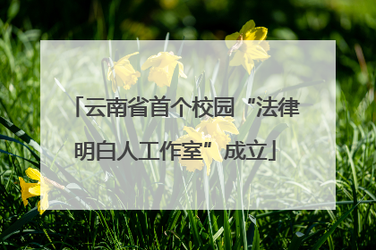 云南省首个校园“法律明白人工作室”成立