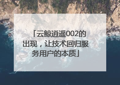 云鲸逍遥002的出现，让技术回归服务用户的本质