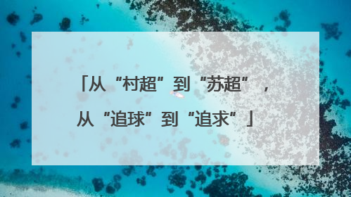 从“村超”到“苏超”，从“追球”到“追求”