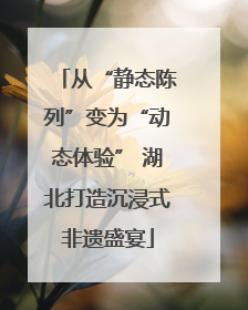 从“静态陈列”变为“动态体验” 湖北打造沉浸式非遗盛宴
