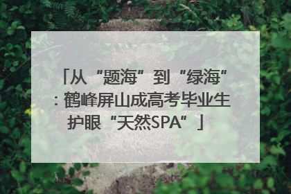 从“题海”到“绿海”：鹤峰屏山成高考毕业生护眼“天然SPA”