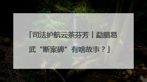 司法护航云茶芬芳丨勐腊易武“断案碑”有啥故事？