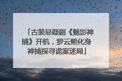古装悬疑剧《魅影神捕》开机，罗云熙化身神捕探寻诡案迷局