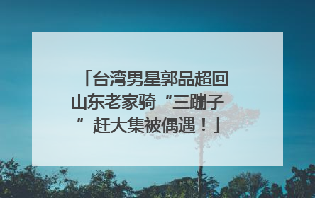 台湾男星郭品超回山东老家骑“三蹦子”赶大集被偶遇！