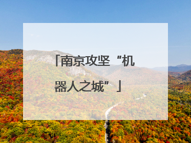 南京攻坚“机器人之城”