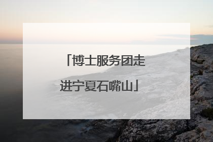 博士服务团走进宁夏石嘴山