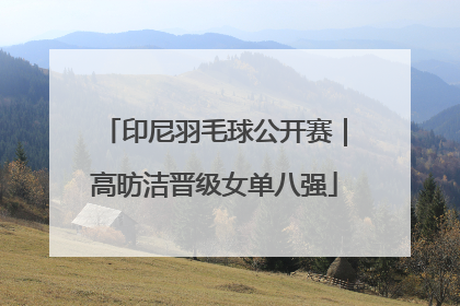 印尼羽毛球公开赛｜高昉洁晋级女单八强