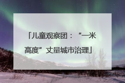 儿童观察团：“一米高度”丈量城市治理
