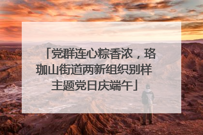 党群连心粽香浓，珞珈山街道两新组织别样主题党日庆端午