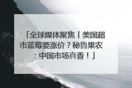 全球媒体聚焦丨美国超市蓝莓要涨价？秘鲁果农：中国市场真香！
