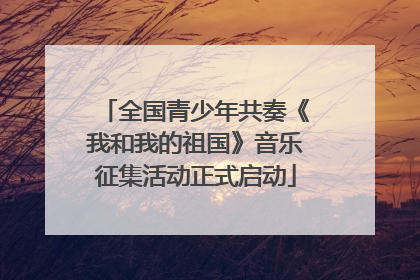 全国青少年共奏《我和我的祖国》音乐征集活动正式启动