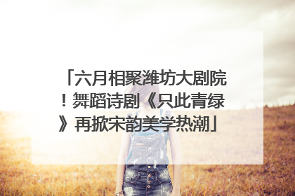 六月相聚潍坊大剧院！舞蹈诗剧《只此青绿》再掀宋韵美学热潮